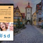 Übungsmaterial für das ÖSD-Zertifikat ZA1 mit französischen Kommentaren. Stadt im Hintergrund ist